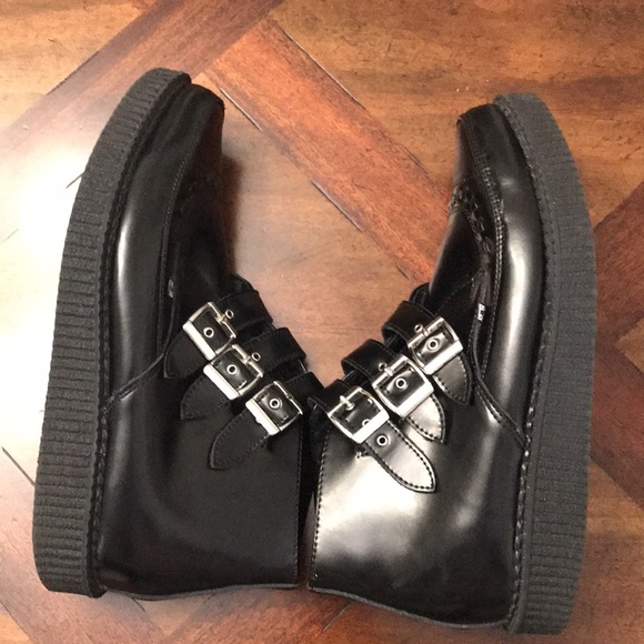 T.U.K 3-buckle Pointed Creepers Platforms boots - Picture 7 of 16
